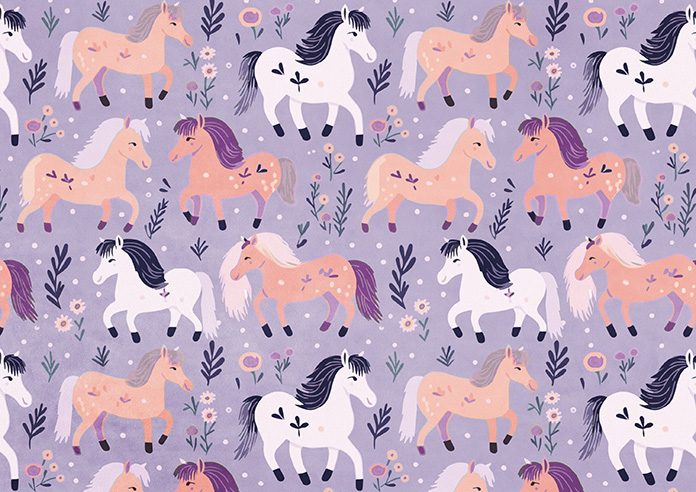 Pony Pals, Lilac - Roman Blind - Image 7